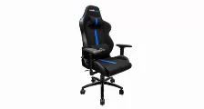 Silla Gamer Game Factor Cgc601 Asiento Acolchado, Reposa-brazos Si, Material Espuma, Peso Máximo 150 Kg, Color Negro, Azul